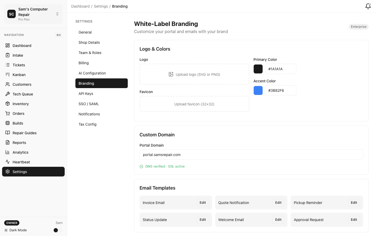 White-label branding customization options